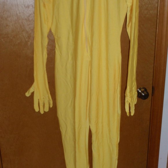 SUN YELLOW FLOWER UNITARD 2ND SKIN HALLOWEEN COSTUME ZENTAI ALTSKIN GIMPSUIT NEW - Picture 6 of 6
